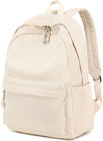 School Backpack for Teens Large Corduroy Bookbag Lightweight 17 inch Laptop