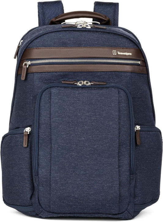 Platinum Elite Business Laptop Travel Backpack, Fits up to 16 Inch Laptop, Water Resistant, Men and Women, True Navy Blue
